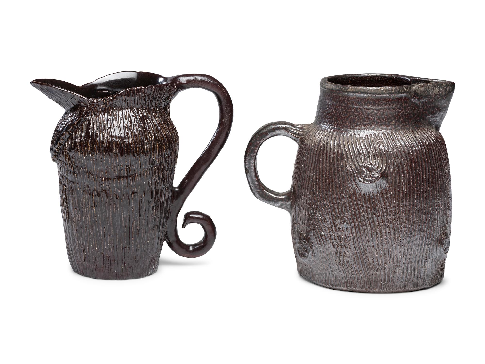 Two Ohio Sewer Tile Pitchers