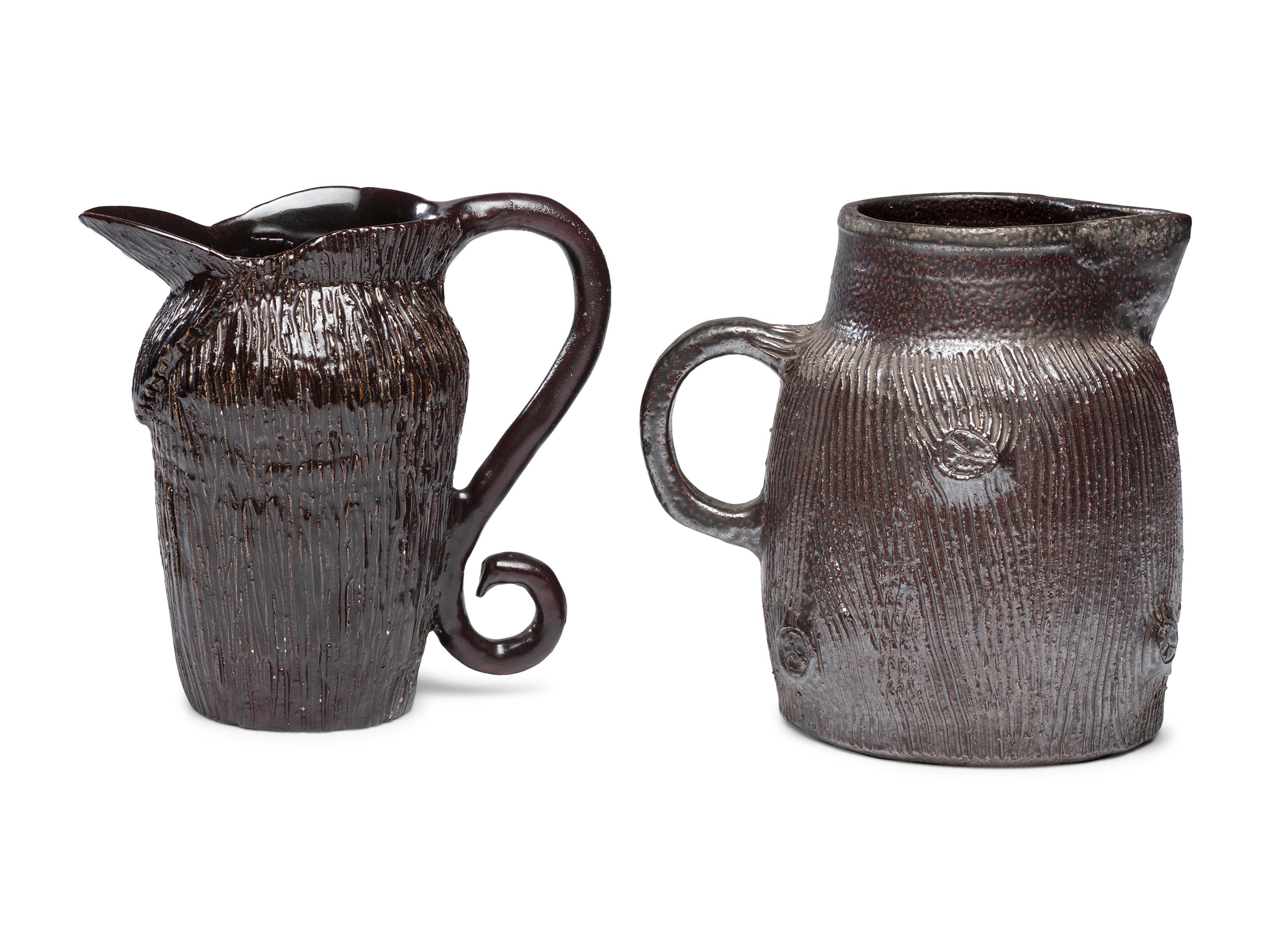 Two Ohio Sewer Tile Pitchers
