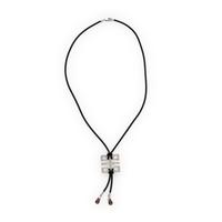 White Gold, Diamond, and Pink Tourmaline Pendant Necklace