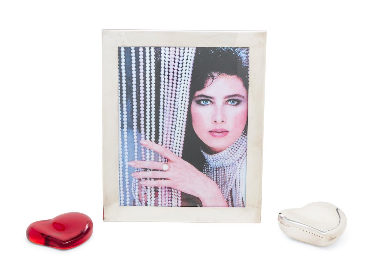 Tiffany & Co.; A Paperweight, Table Box, and Picture Frame
