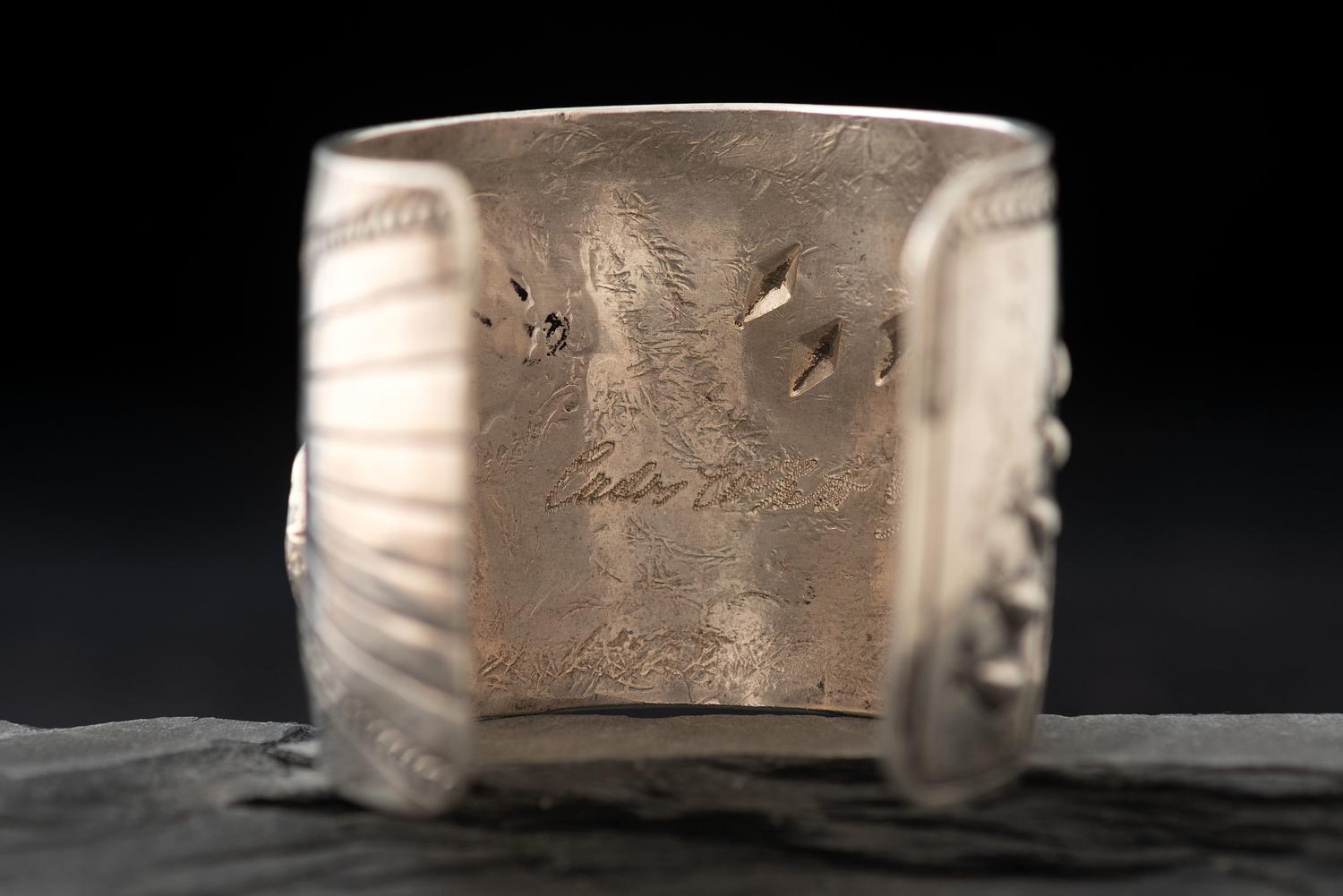Silver and Bisbee Turquoise Cuff Bracelet