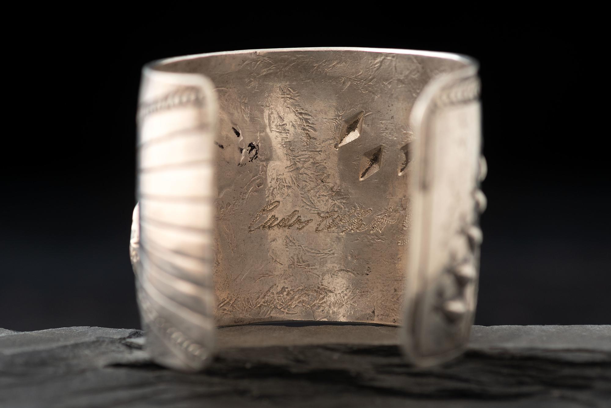 Silver and Bisbee Turquoise Cuff Bracelet