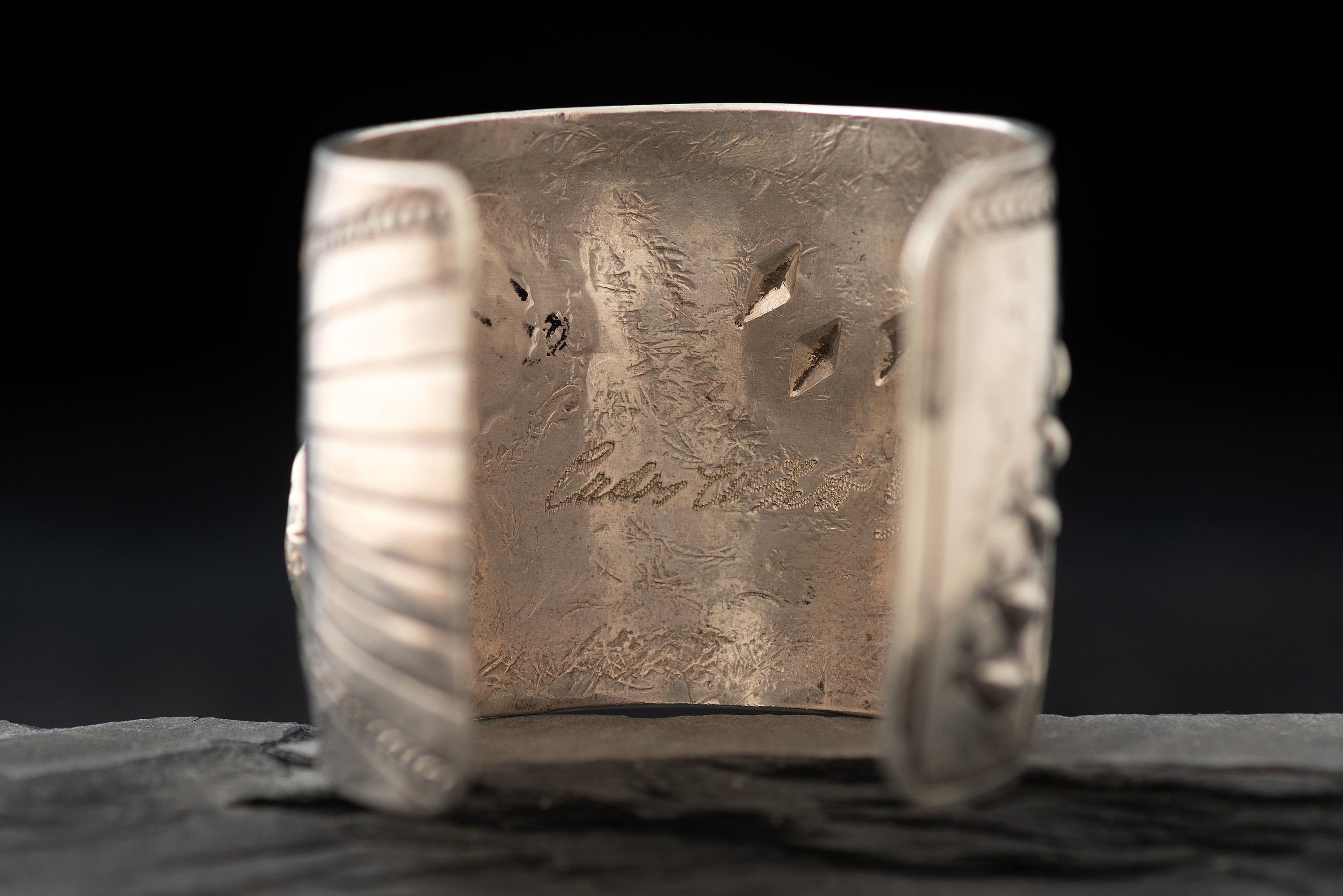 Silver and Bisbee Turquoise Cuff Bracelet