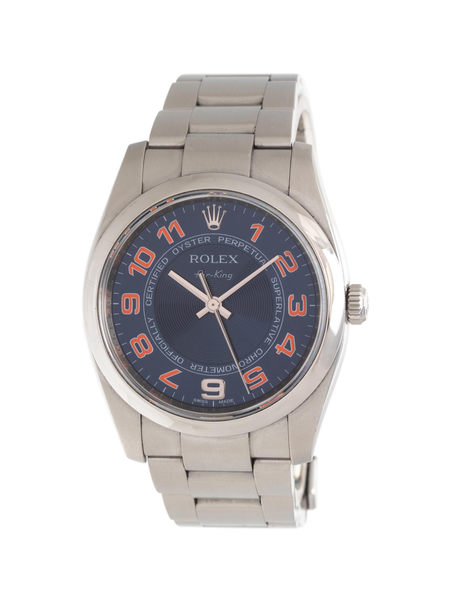 ROLEX, REF. 114200 STAINLESS STEEL 'AIR KING' WRISTWATCH