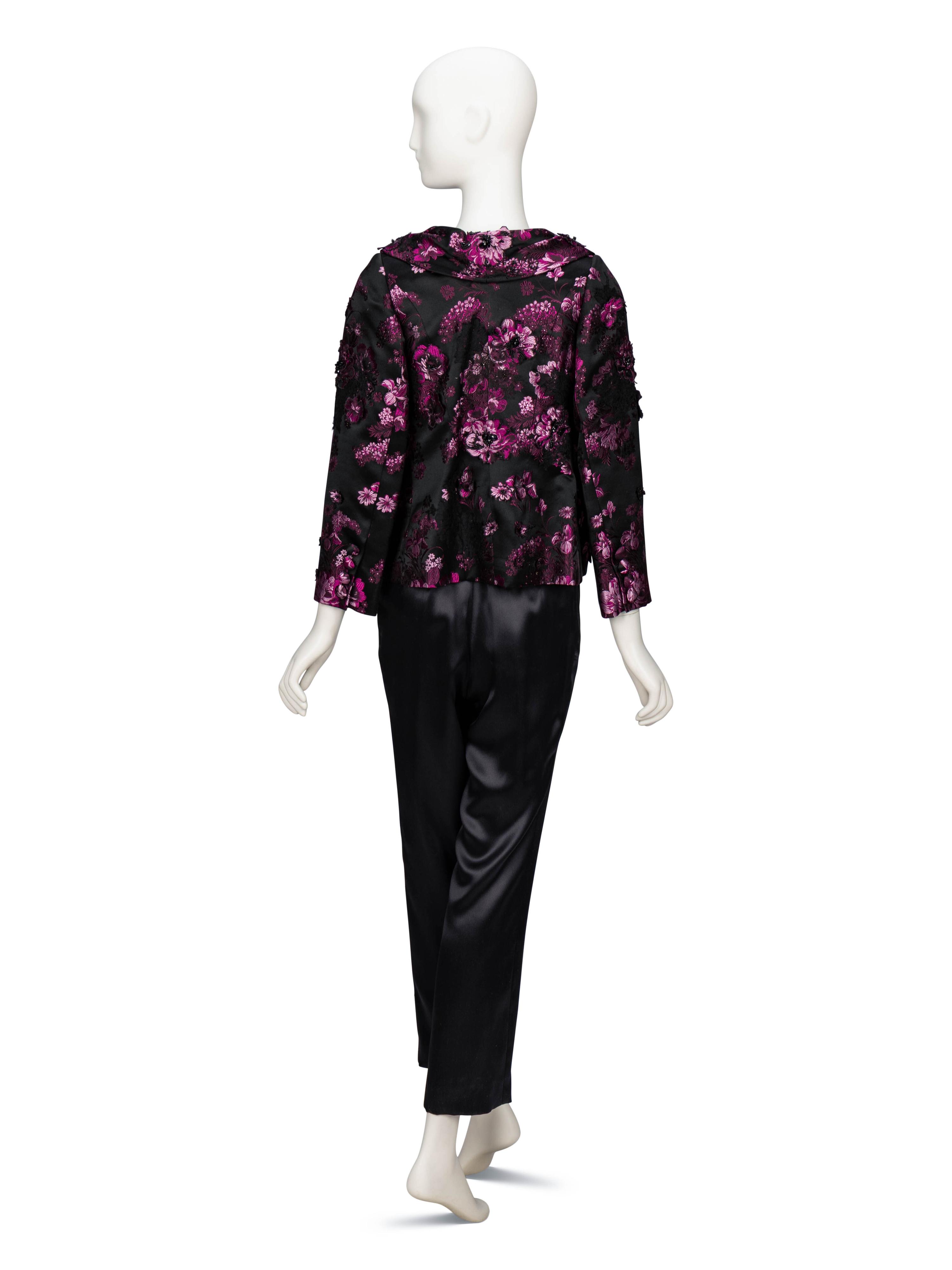 Carven Haute Couture, Floral Pantsuit Ensemble