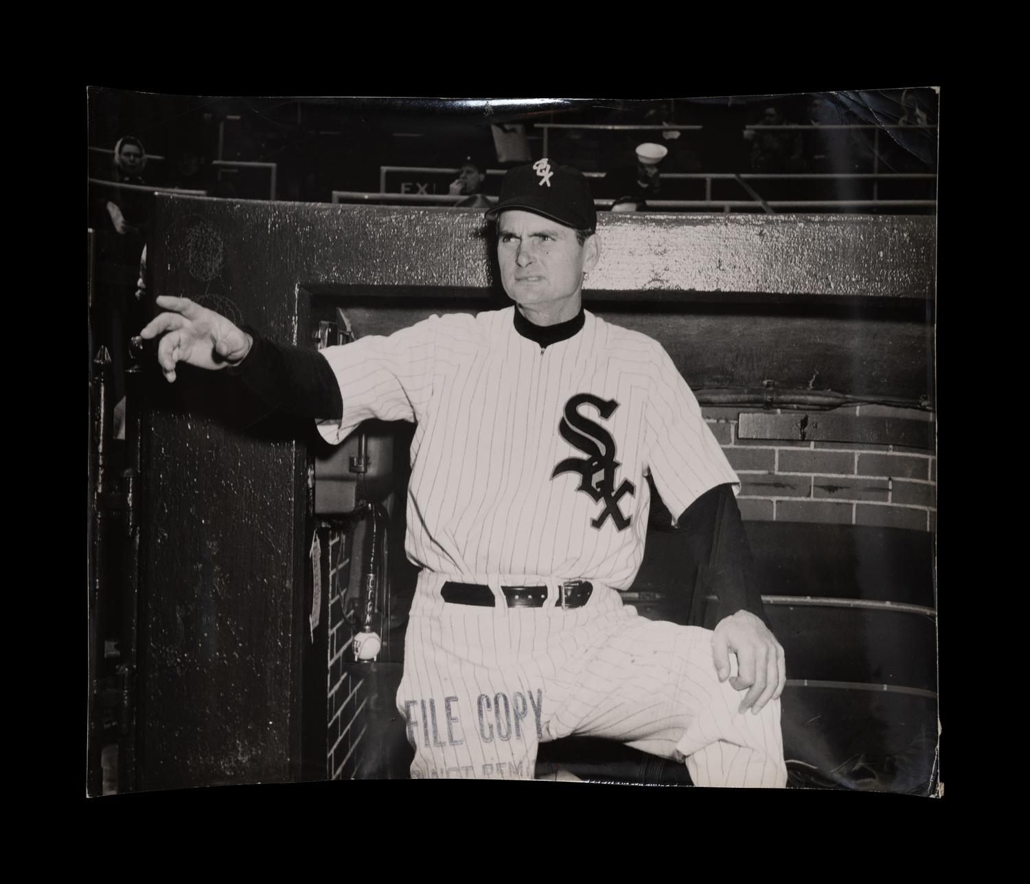 A Group of 1950s Comiskey Park Chicago White Sox Signed Type One Photographs and Ephemera Including Nellie Fox Signed Photograph,