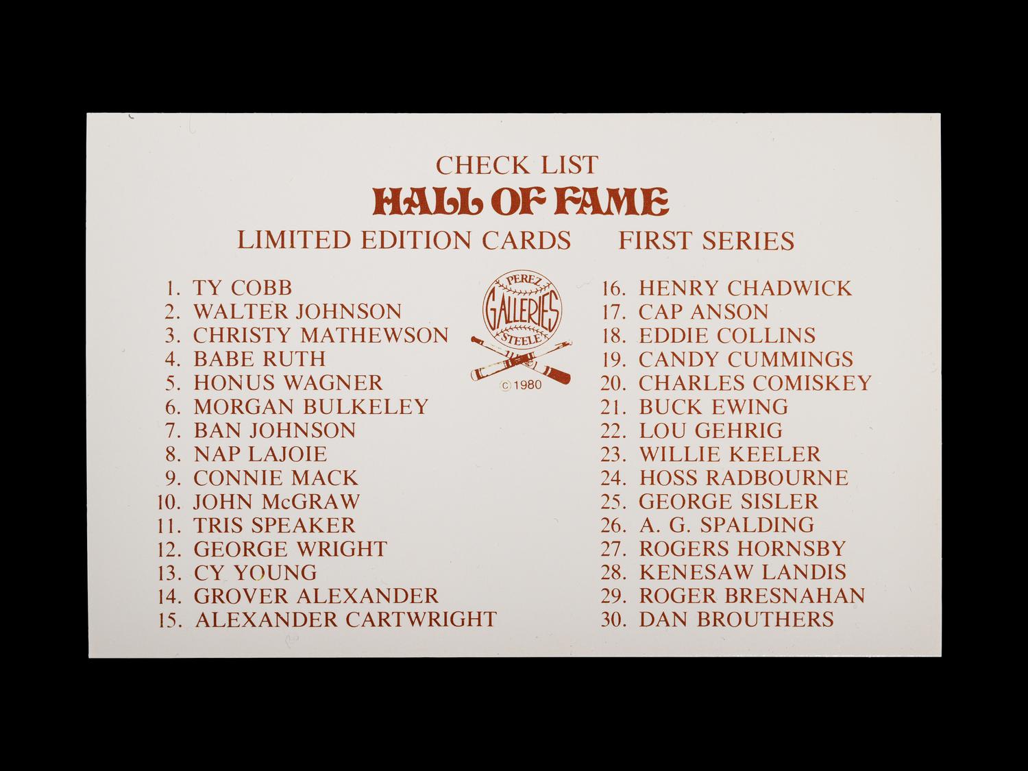 A Complete Run of 1980-2002 Series One Through Fifteen Perez-Steele Baseball Hall of Fame Post Cards