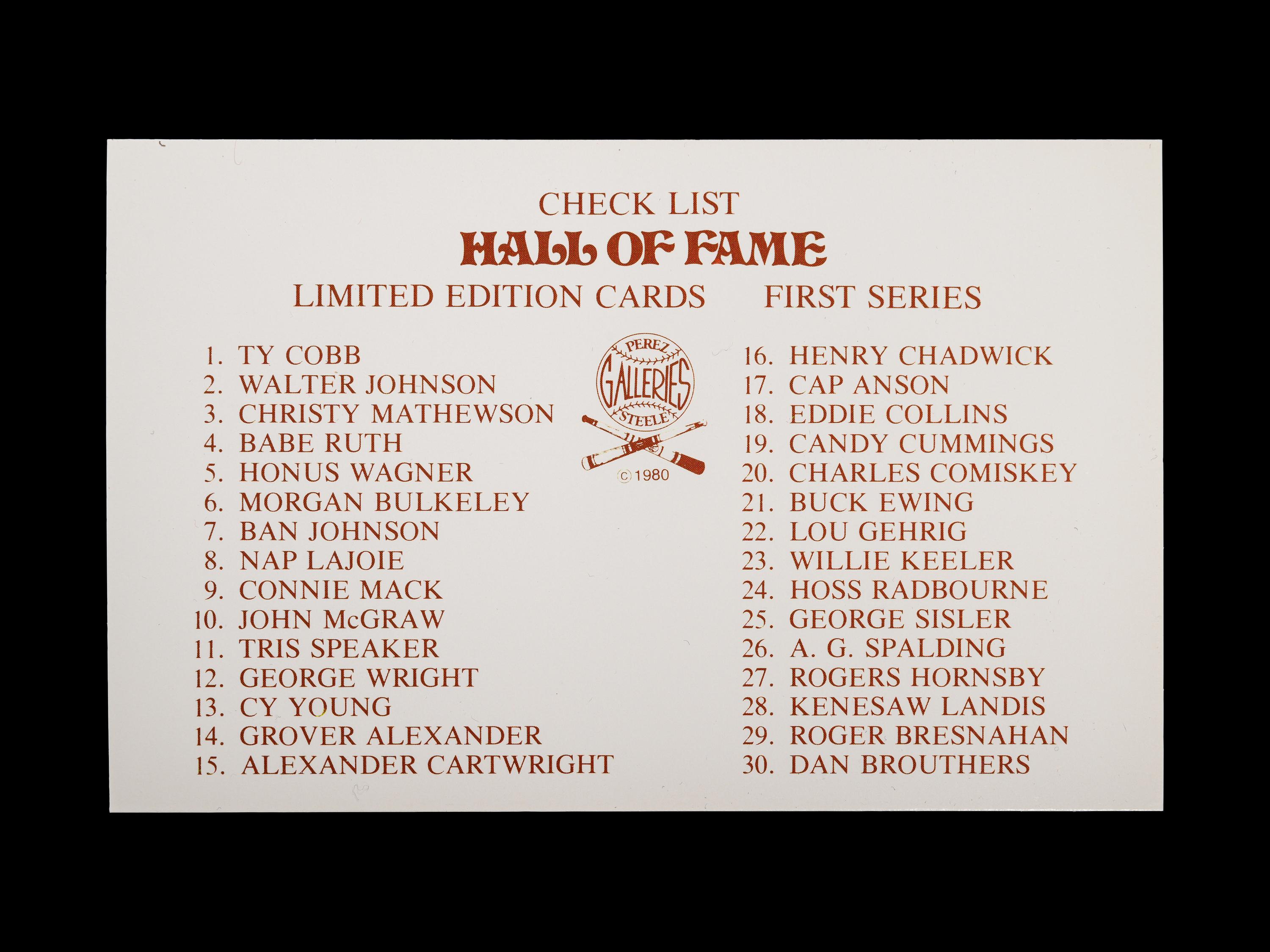 A Complete Run of 1980-2002 Series One Through Fifteen Perez-Steele Baseball Hall of Fame Post Cards