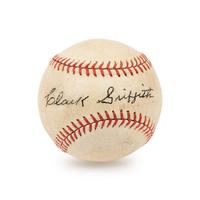 A Clark Griffith Signed Autograph Baseball - Traced (JSA Letter)
