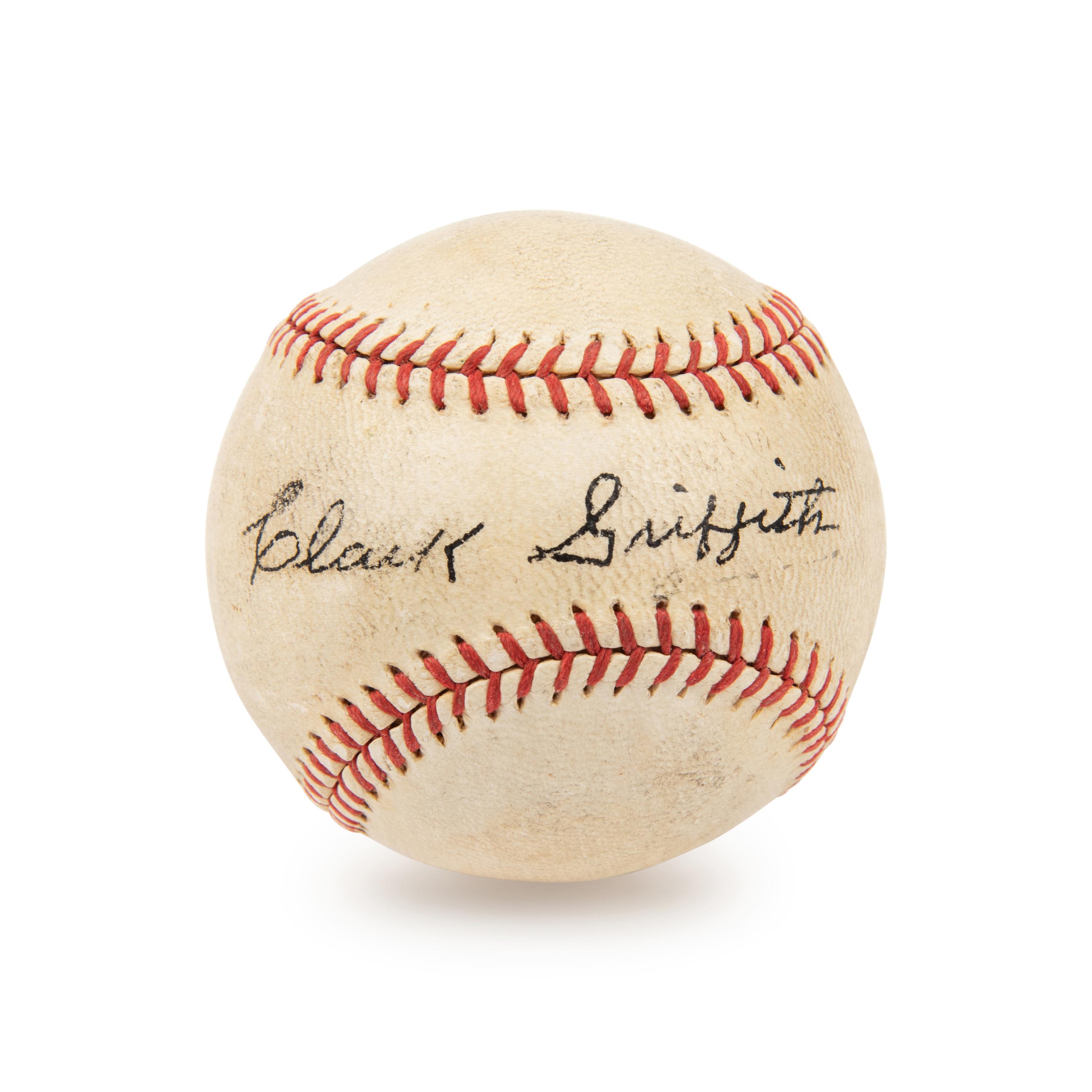 A Clark Griffith Signed Autograph Baseball - Traced (JSA Letter)