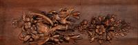 A Set of Three Carved Panels in the Manner of Grinling Gibbons (English, 1648-1721)