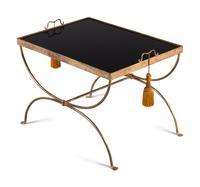 A Regency Style Gilt Metal and Glass Side Table