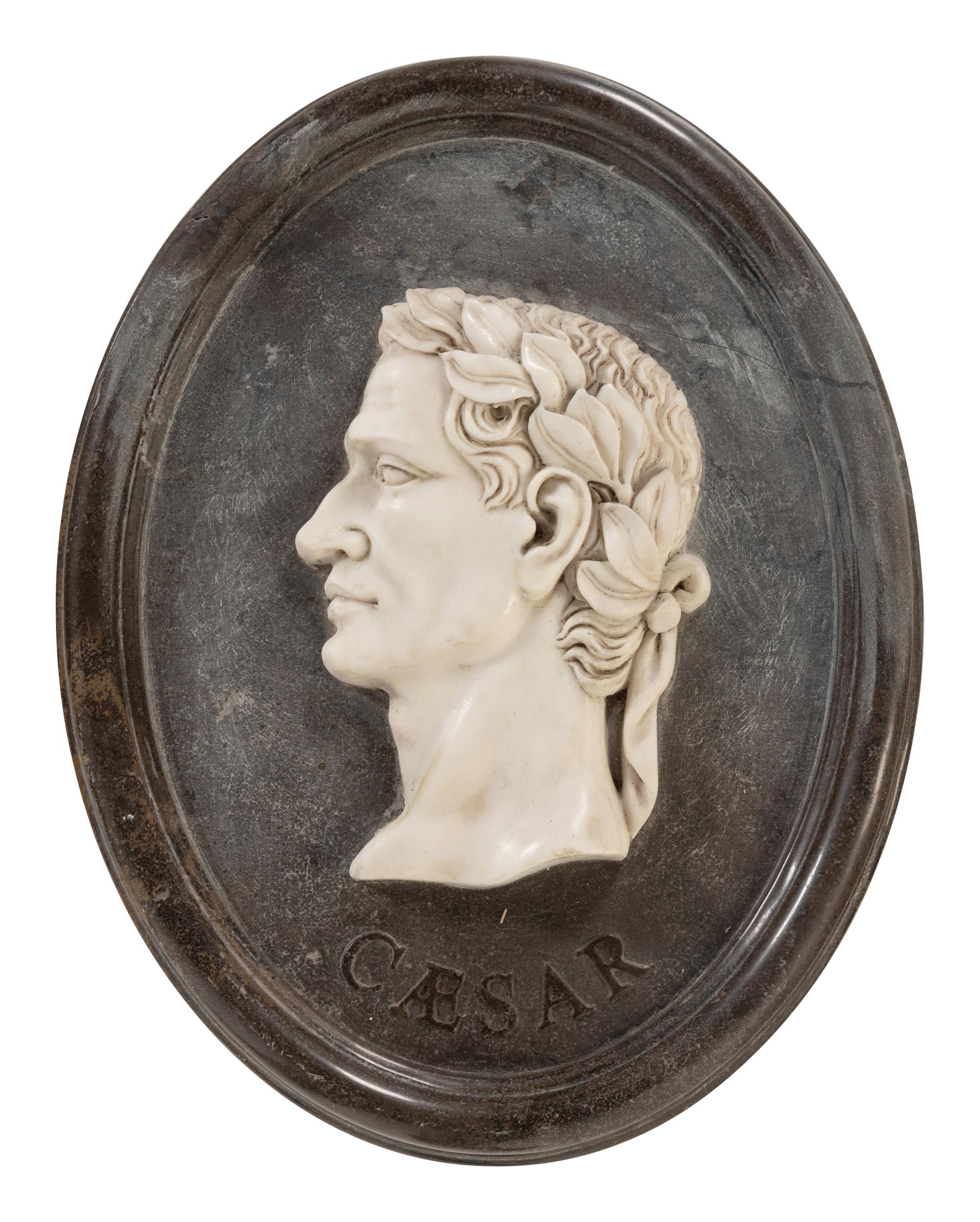A Pair of Continental Marble Portrait Plaques