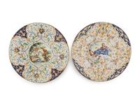 Two Majolica Earthenware Chargers