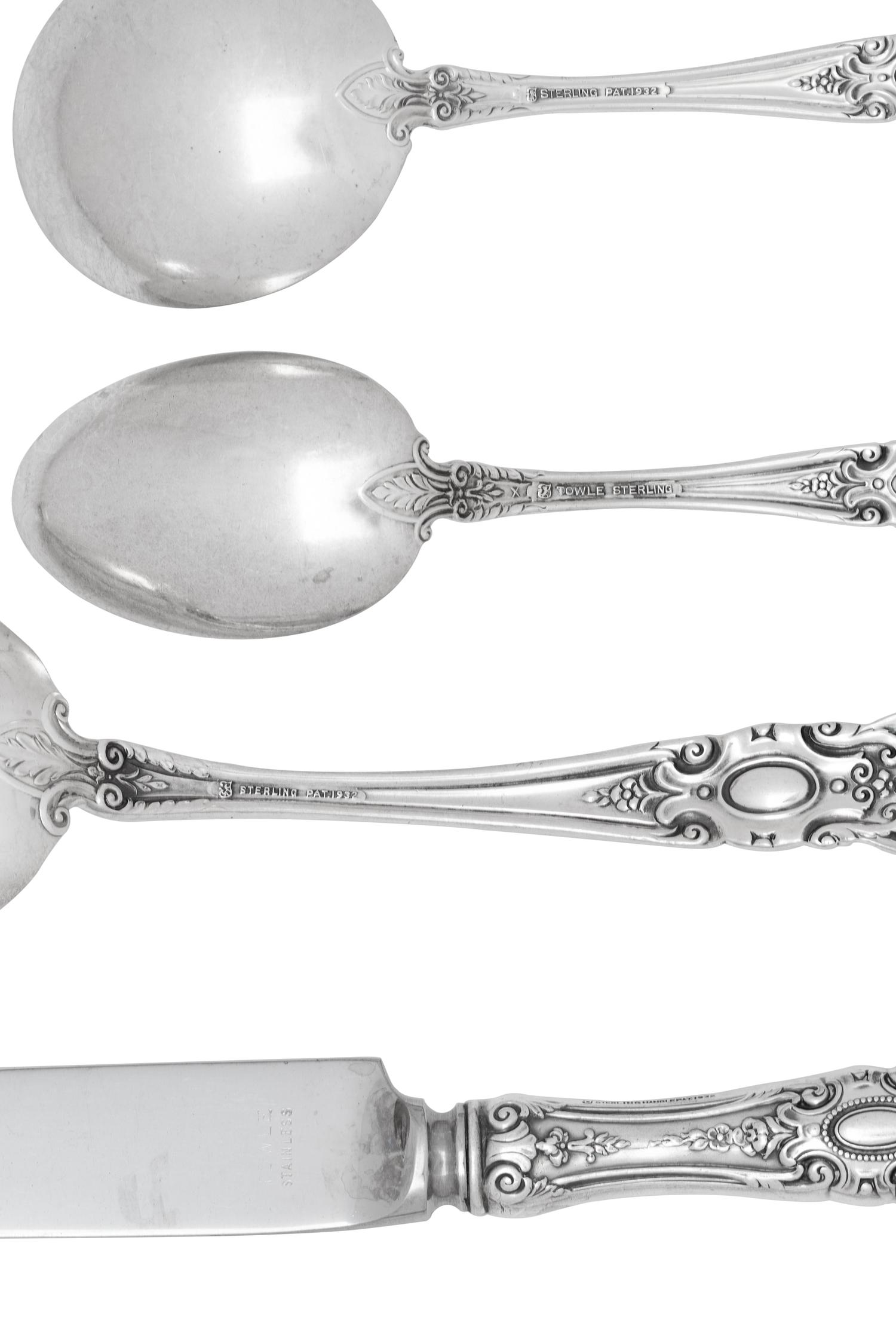 A Towle Silver Flatware Service
