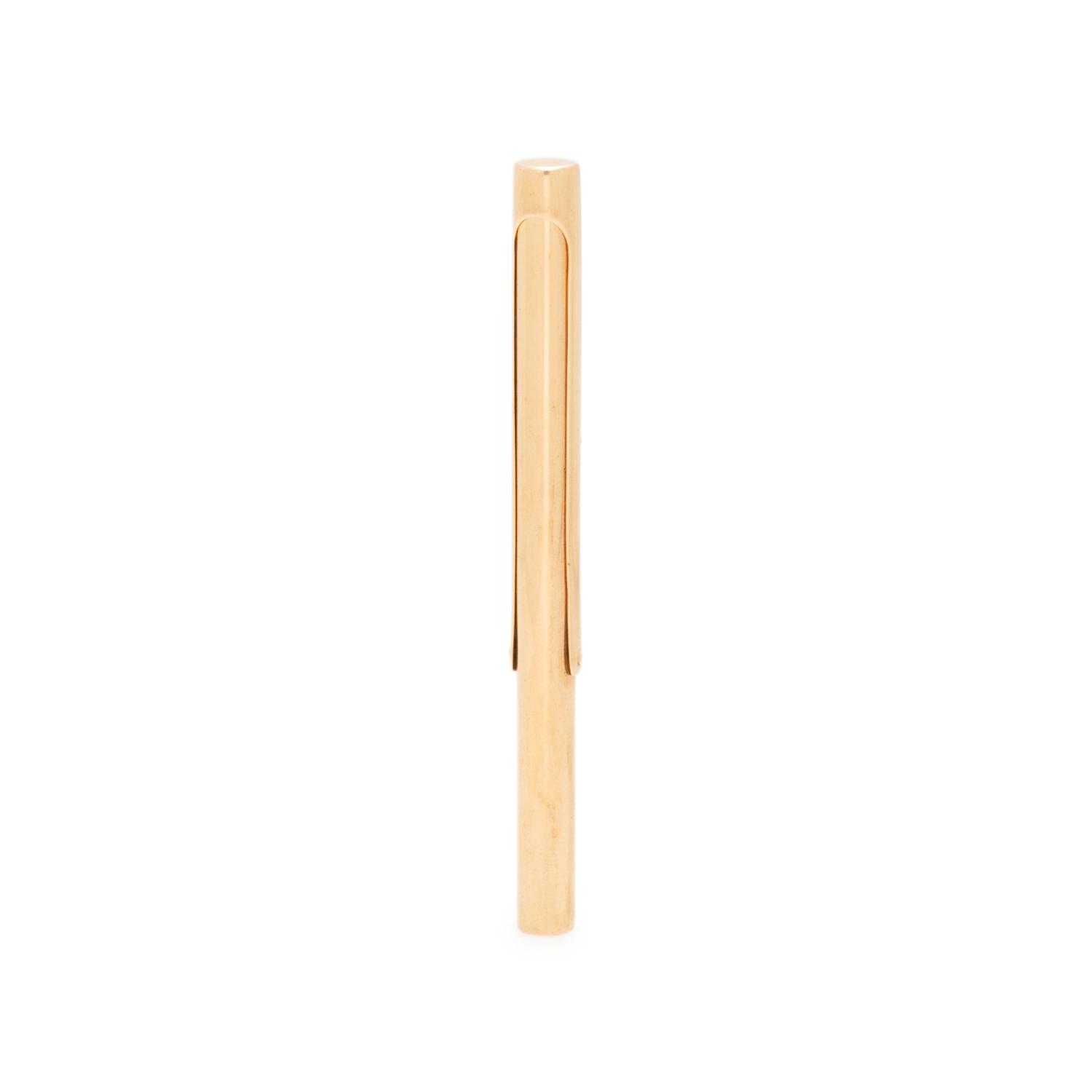 CARTIER, VINTAGE, YELLOW GOLD MAKEUP BRUSH