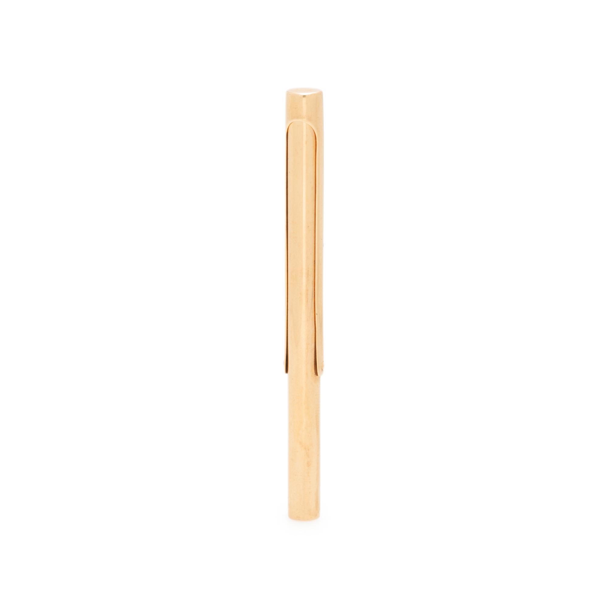 CARTIER, VINTAGE, YELLOW GOLD MAKEUP BRUSH