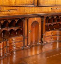 A George II Burl Walnut Secretary Bookcase
