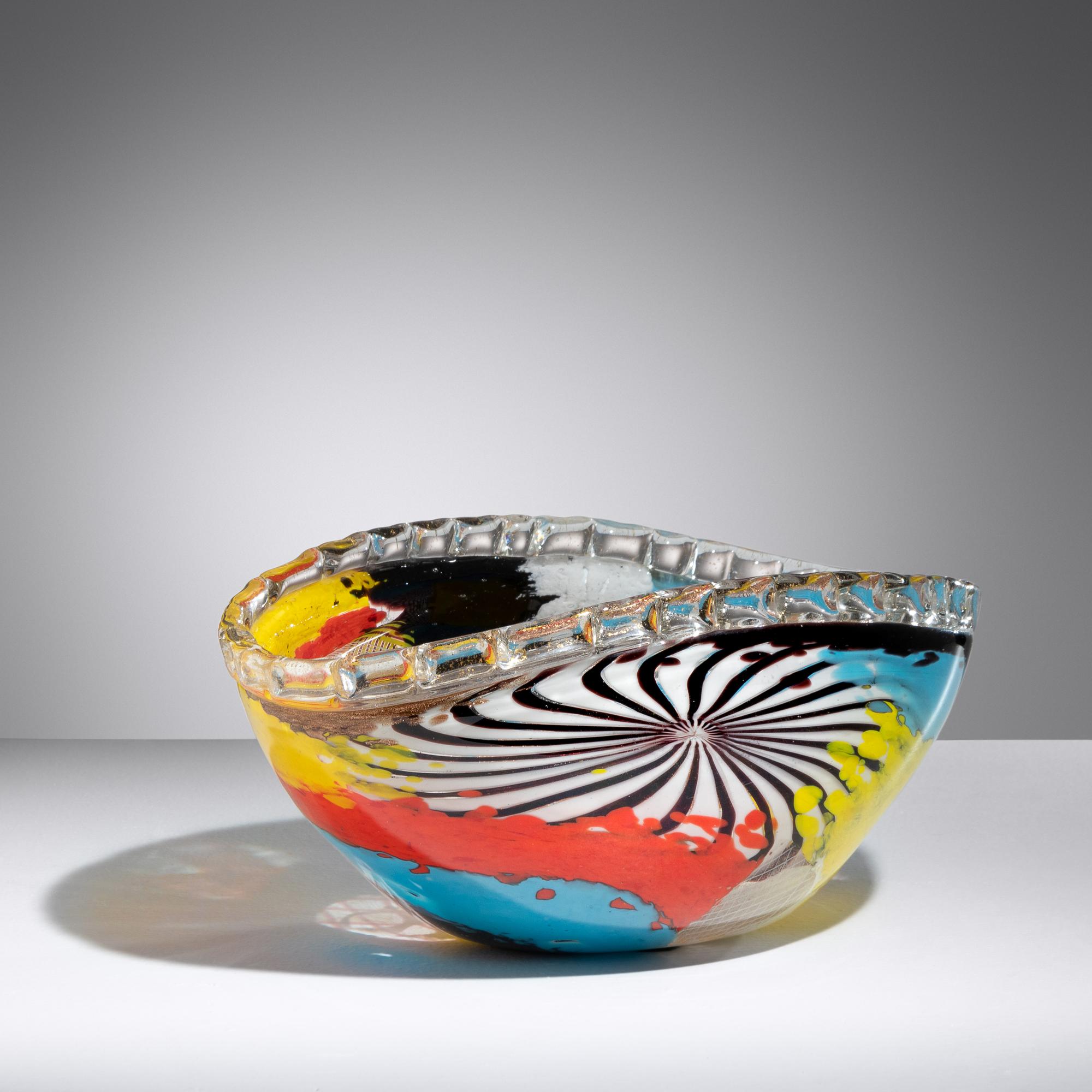 Oriente Bowl, model 5026, c. 1952 Aureliano Toso, Italy