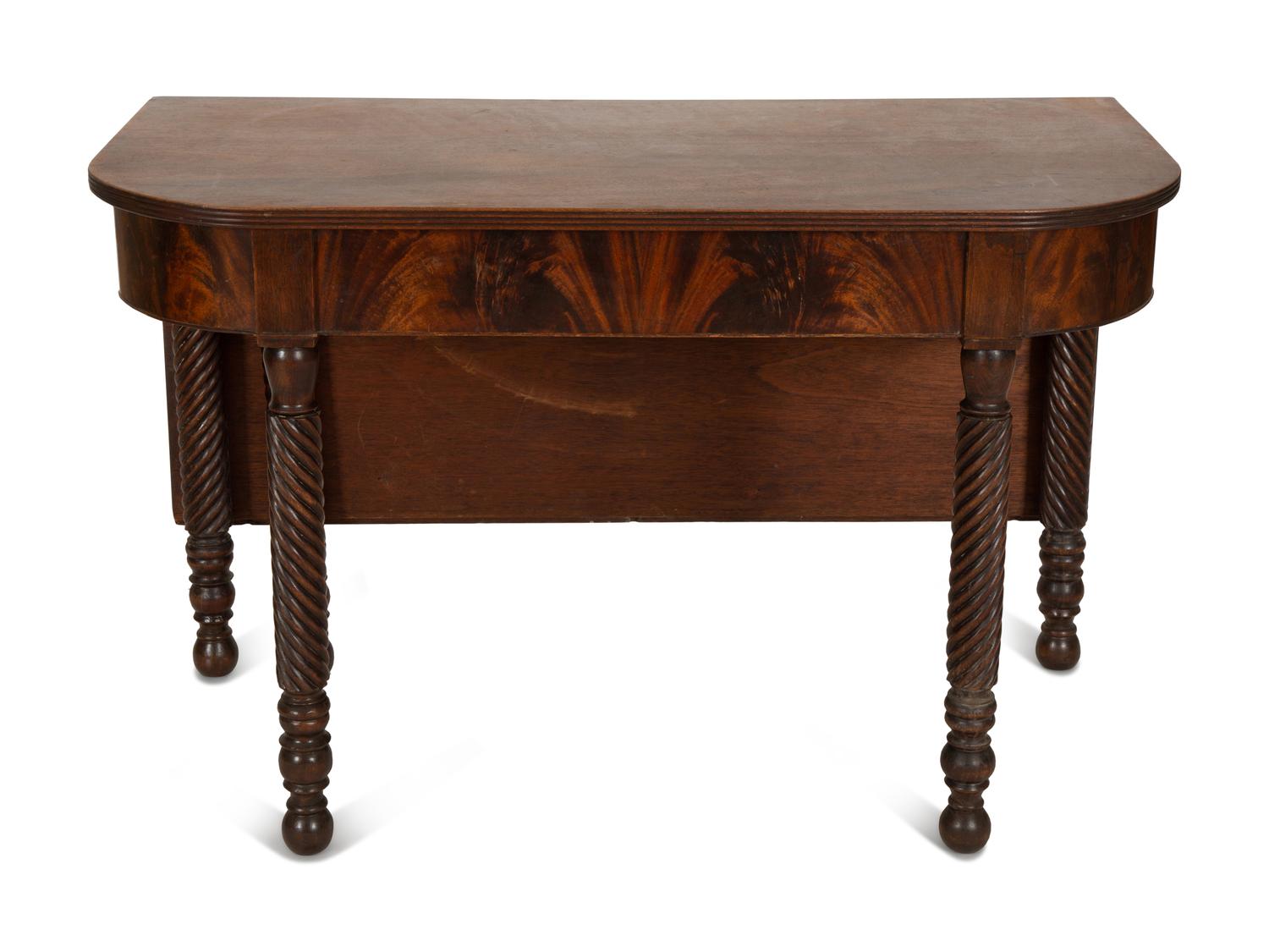An American Mahogany Drop Leaf Dining Table