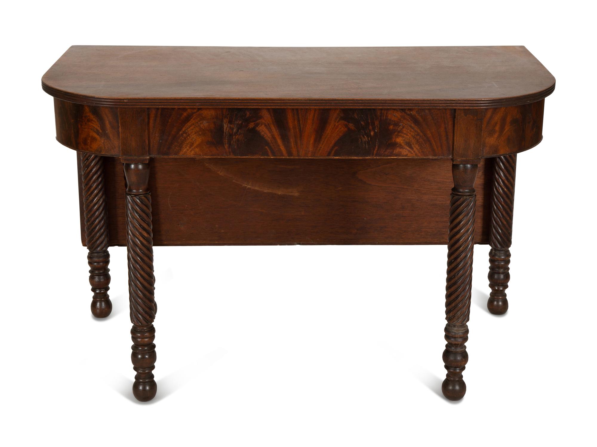 An American Mahogany Drop Leaf Dining Table
