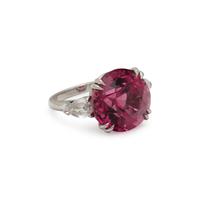 BULGARI, PINK SPINEL AND DIAMOND RING