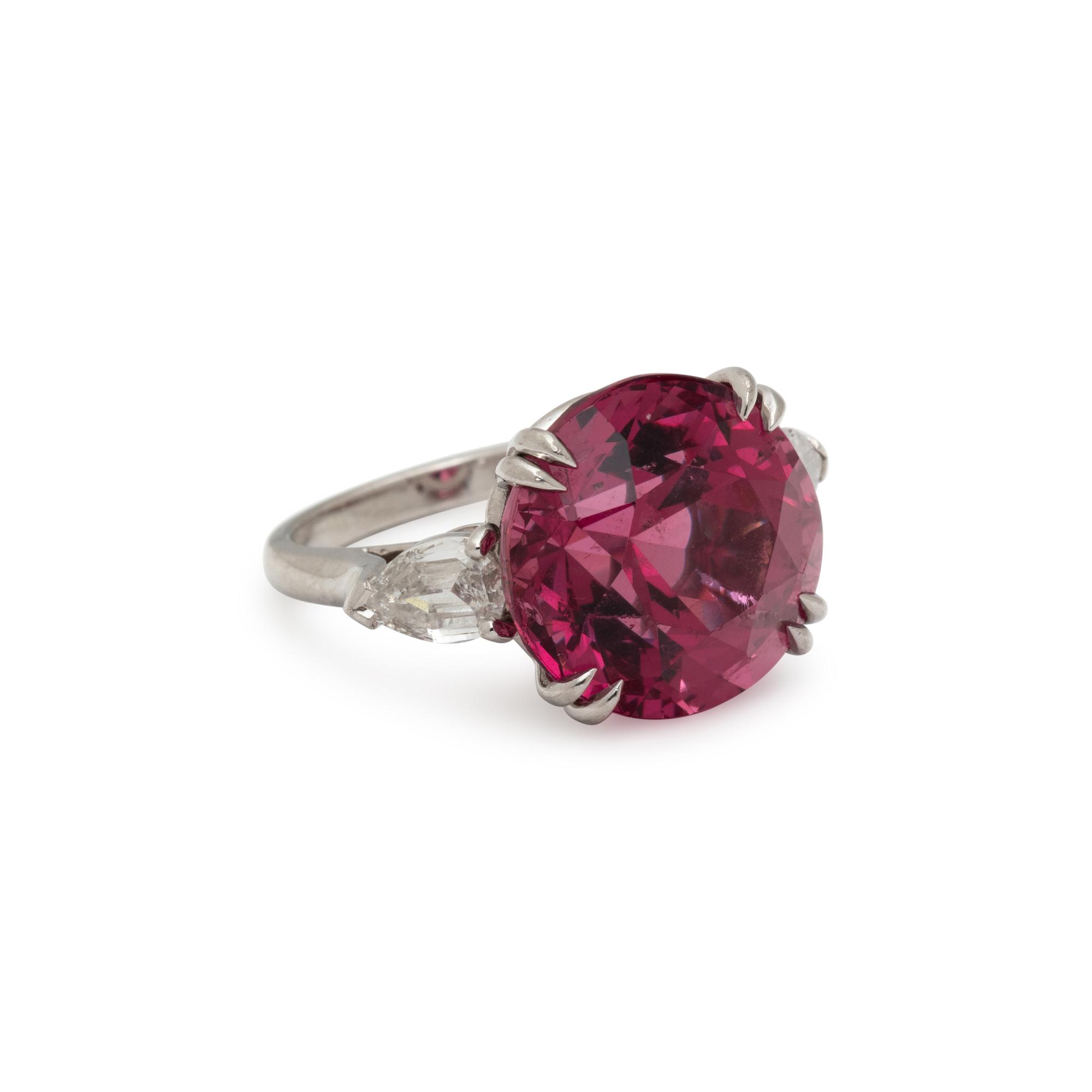BULGARI, PINK SPINEL AND DIAMOND RING