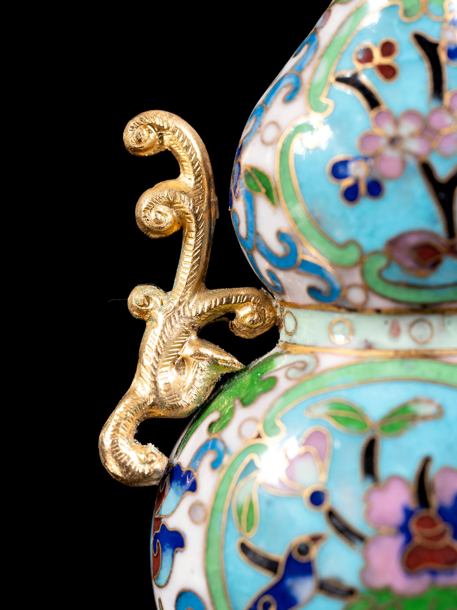Five Chinese Cloisonné Enamel Snuff Bottles