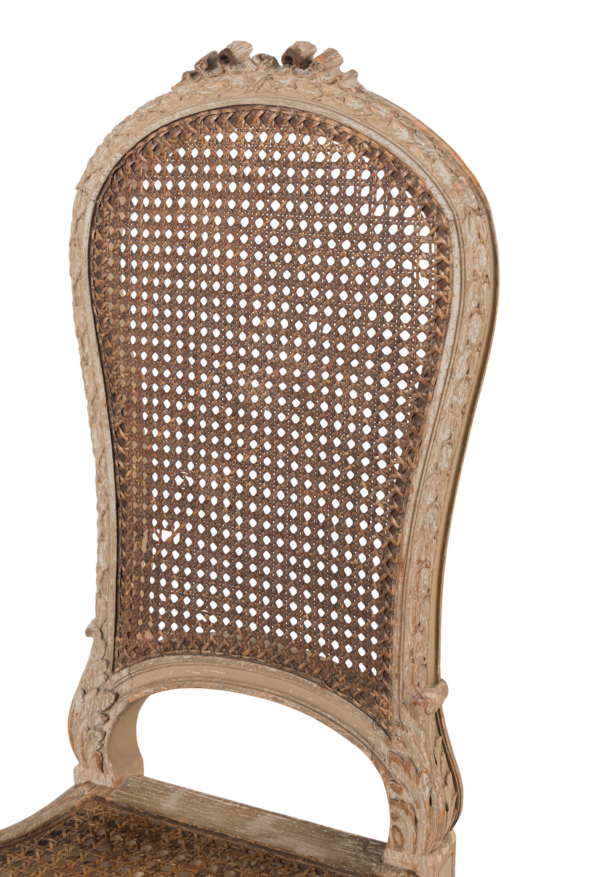 A Pair of Louis XVI Style Painted Side Chairs