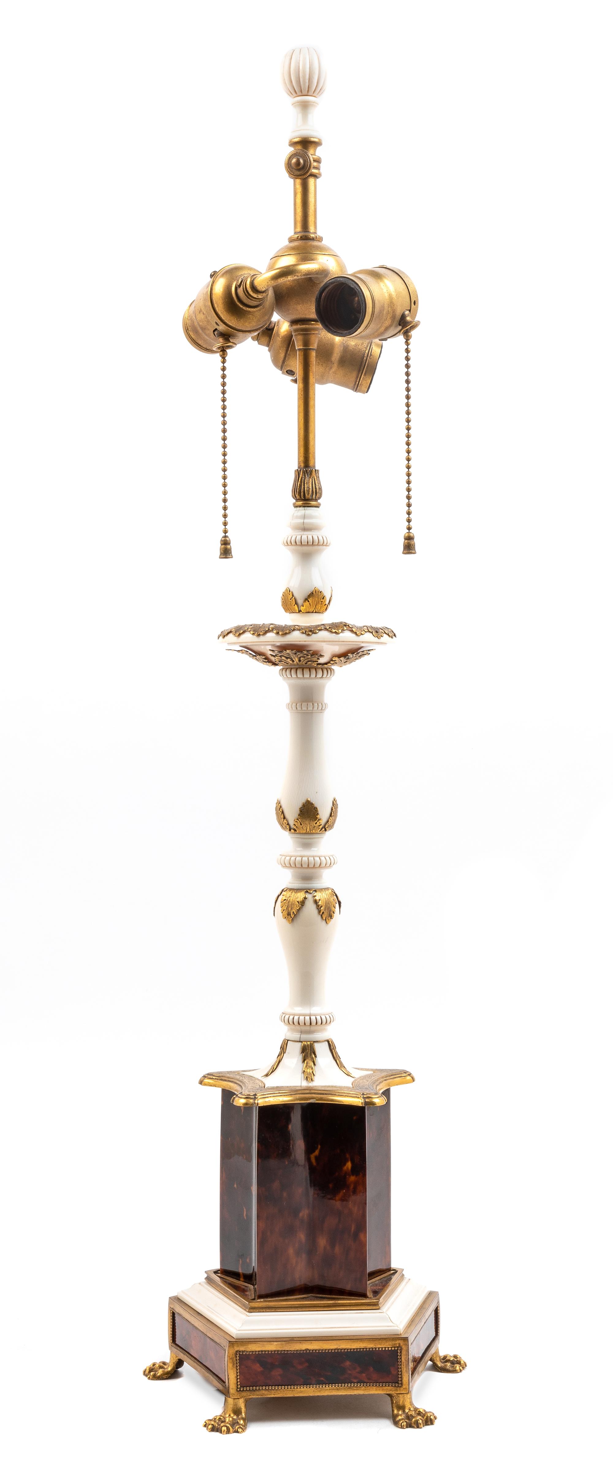 A Gilt Bronze and Marble Table Lamp Height 19 1/2 inches. — EARLY 20TH CENTURY