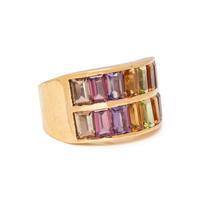 RAINBOW MULTIGEM RING AND BRACELET