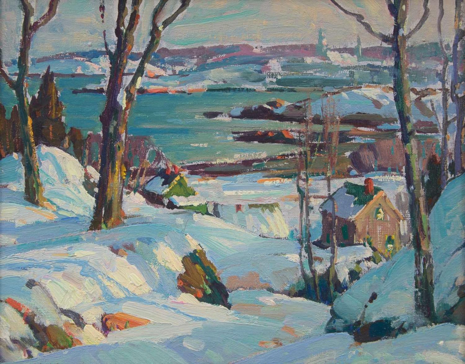 Aldro Thompson Hibbard (American, 1886-1972) - Winter, Back Beach, Rockport