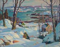 Aldro Thompson Hibbard (American, 1886-1972) - Winter, Back Beach, Rockport