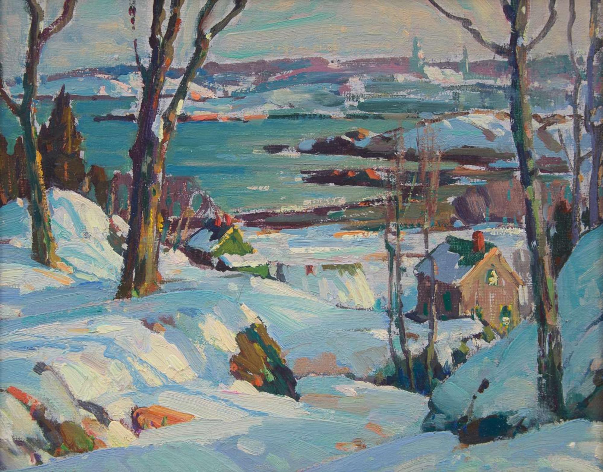 Aldro Thompson Hibbard (American, 1886-1972) - Winter, Back Beach, Rockport