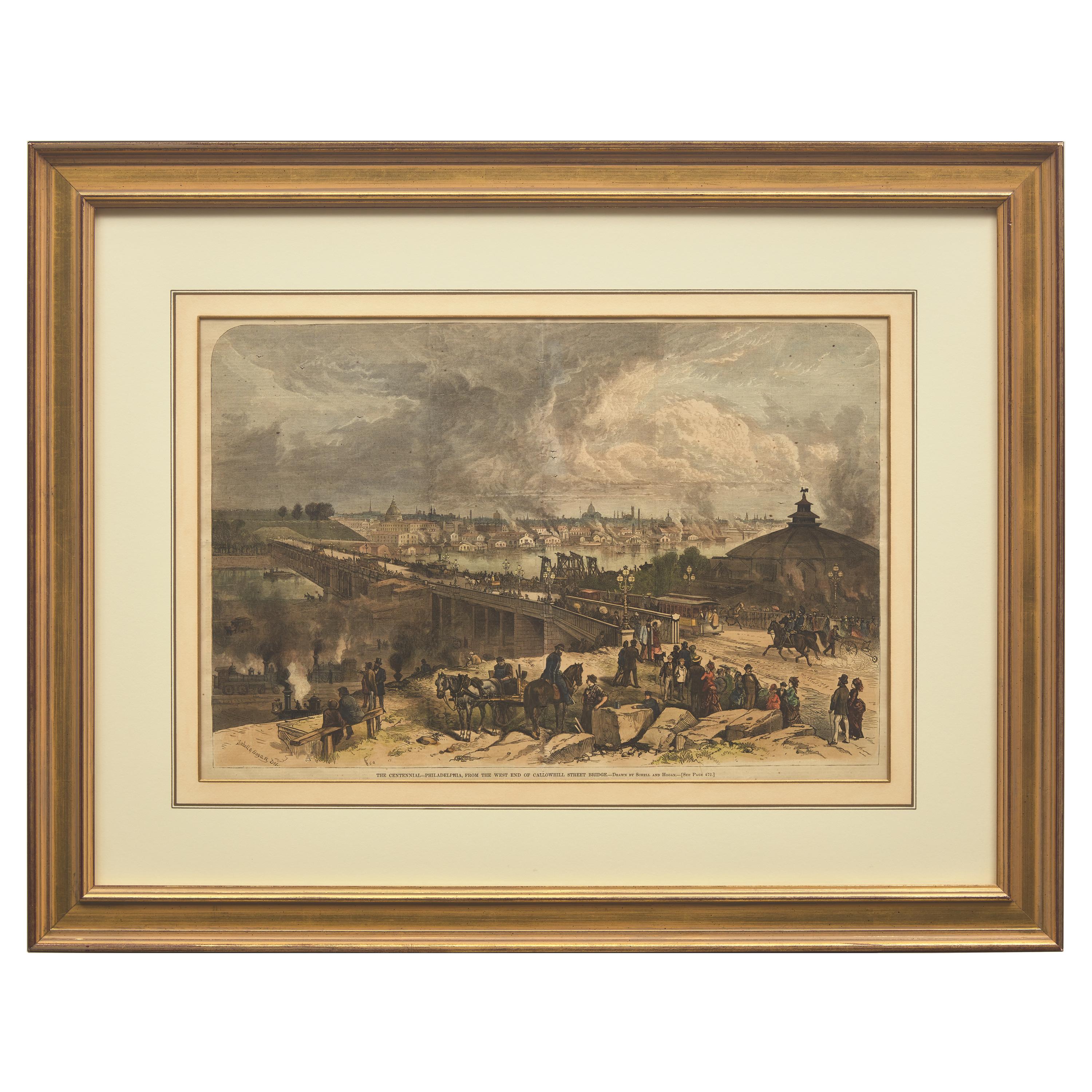 [Philadelphia] Group of 8 views and scenes of Philadelphia and Pennsylvania