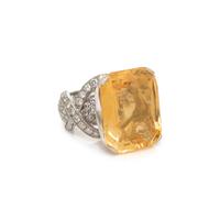 CITRINE AND DIAMOND RING