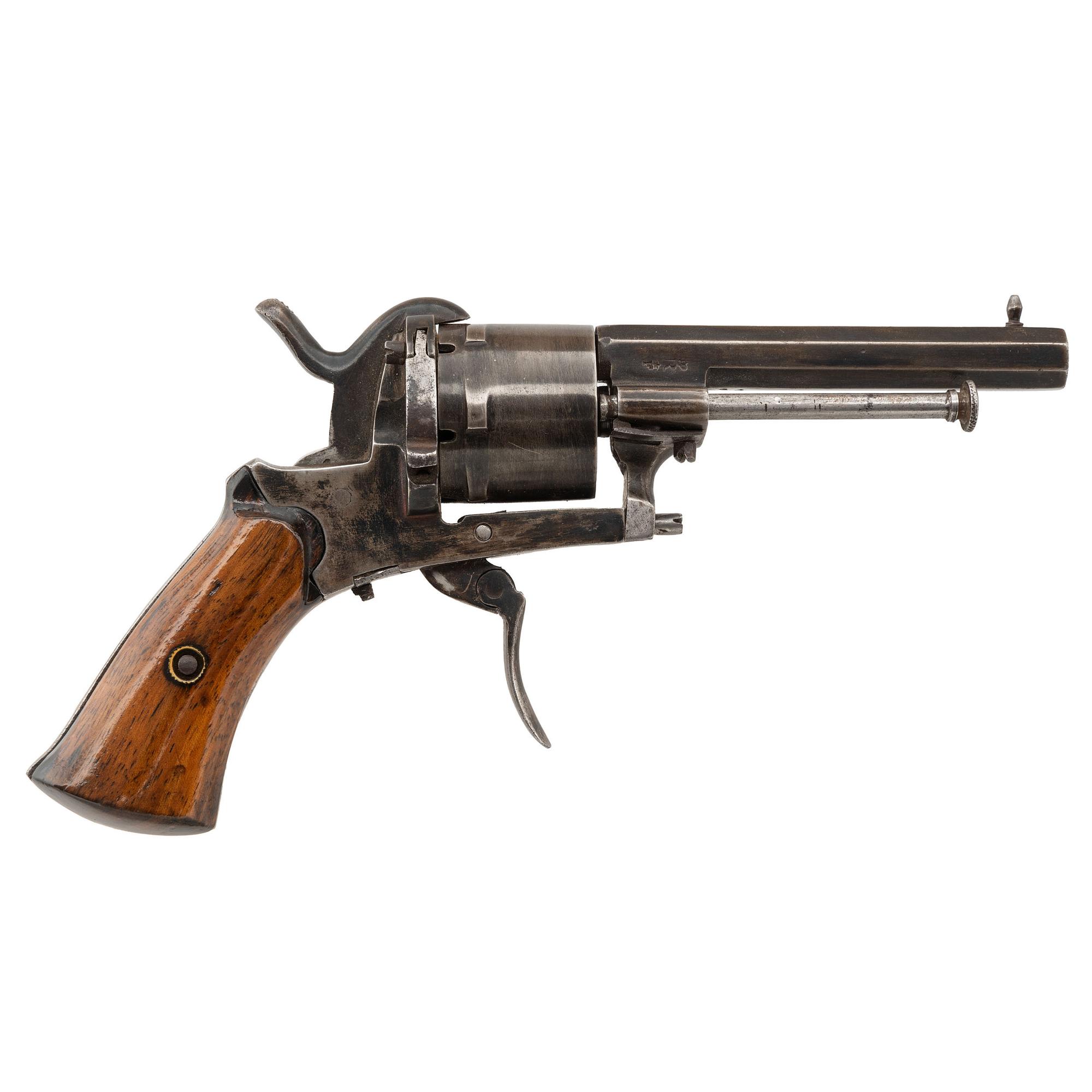 German 7mm Folding Trigger Pinfire Revolver