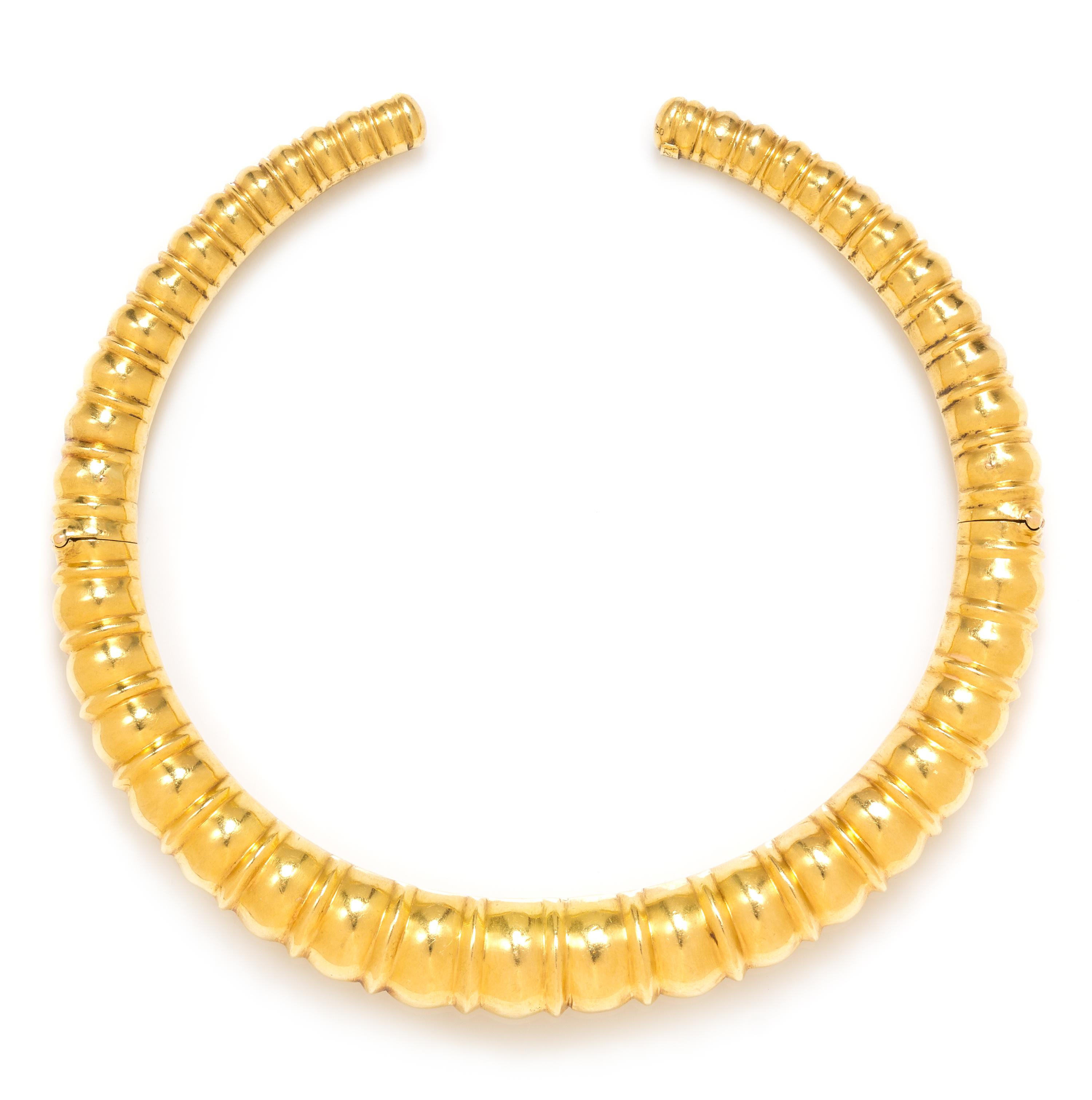 An 18 Karat Yellow Gold Collar Necklace, Lalaounis, 65.70 dwts.