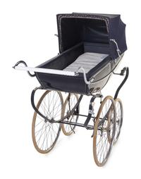 A Vintage Marmet Blue Metal Pram