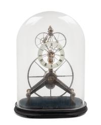 A Victorian Brass Skeleton Clock Height 19 x width 11 1/2 x depth 6 inches. — 19TH CENTURY