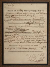 [ENSLAVEMENT & ABOLITION]. Partly printed document identifying 24 enslaved men, women, and children to be sold at auction. Lawrence County, Alabama, 30 December 1840.