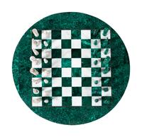 A Malachite Chess Board