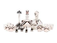Three Art Deco Glass Cocktail Sets
