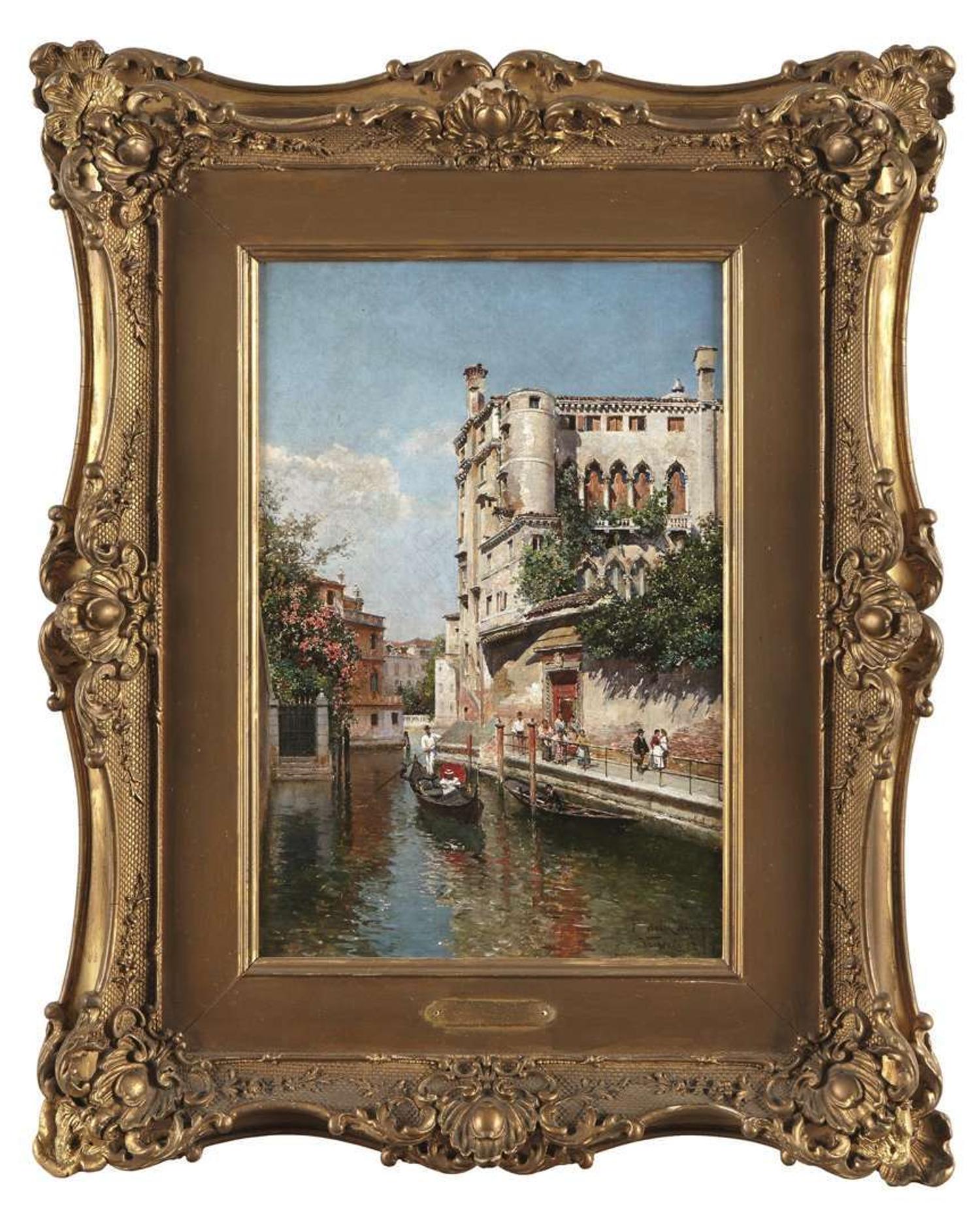 FEDERICO DEL CAMPO (PERUVIAN 1837–1927) VENETIAN CANALS; A PAIR