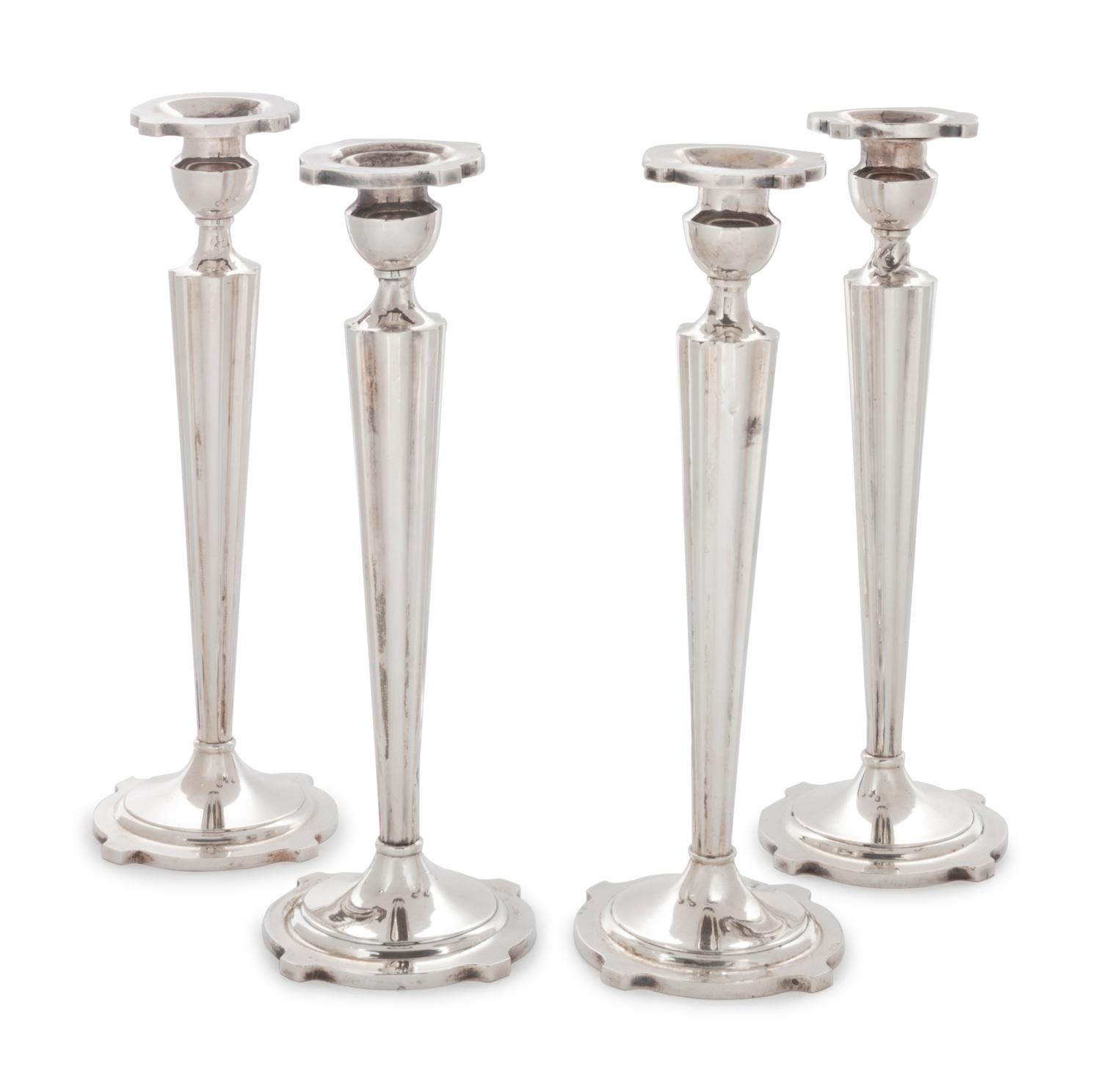 each of tapering baluster form, weighted.