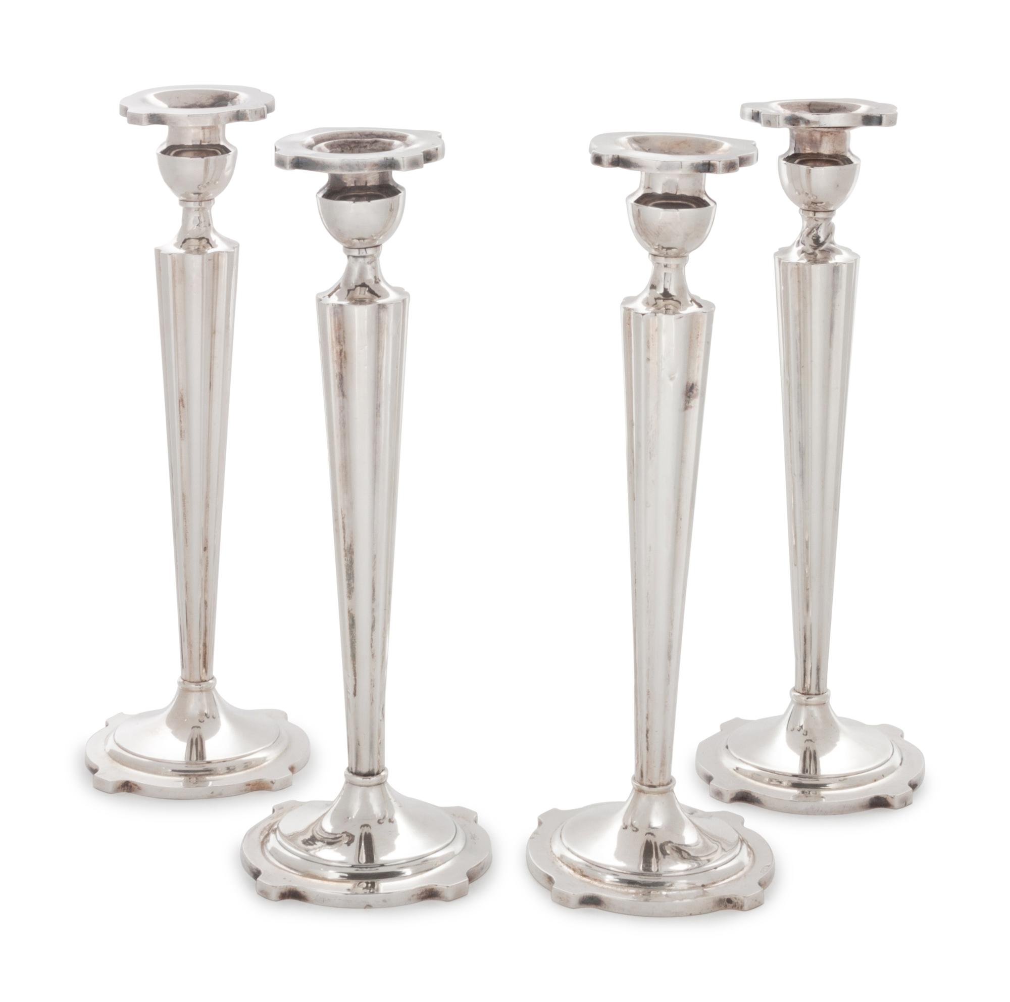 each of tapering baluster form, weighted.