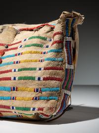 Apsáalooke (Crow) Beaded Buffalo Hide Possible Bag