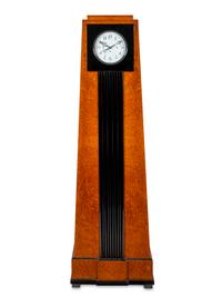A Biedermeier Style Amboyna-Veneered Longcase Clock — 20TH CENTURY