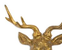 A Gilt Cast Bronze Stag Head Mount
