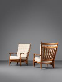 Pair of 'Edouard' Lounge Chairs, c. 1950 Votre Maison, France